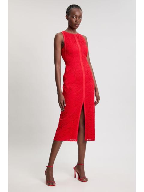 KAREN MILLEN Petite Lace Sleeveless Woven Midi Dress