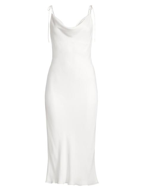 KIKI DE MONTPARNASSE Women's Tie Strap Midi Slip Dress - Ivory