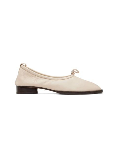 HEREU Off-White Puntera R Mid Ballerina Loafers