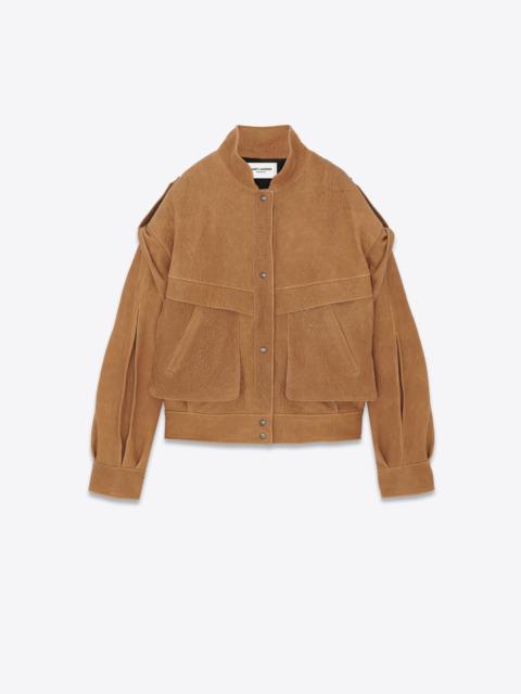 SAINT LAURENT oversized jacket in lambskin