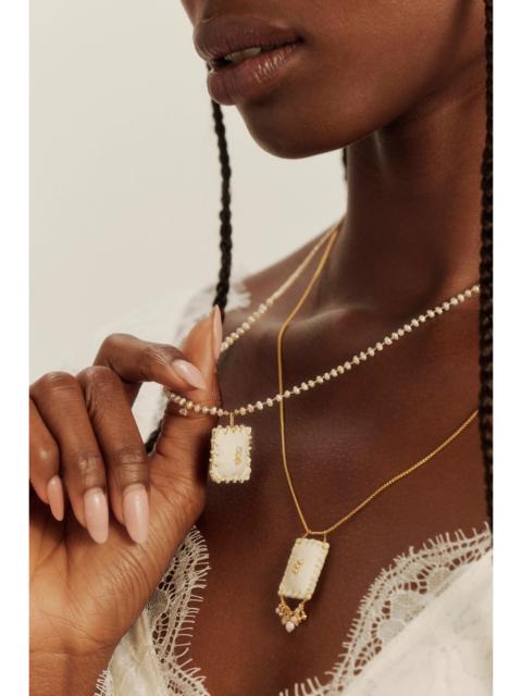 FREE PEOPLE Iwona Ludyga Design Ona Pouch On Pearls Necklace