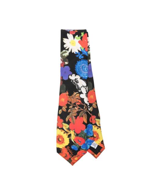 Moschino floral-print silk tie