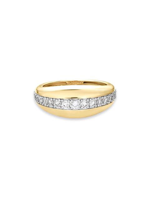 STONE AND STRAND Pave Pistachio Dome Ring