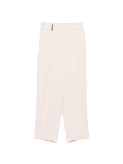 PESERICO pleated flared trousers