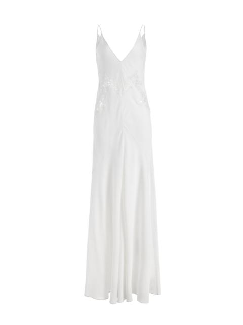 Apuleius Lace Dress in Ivory Silk Crepe