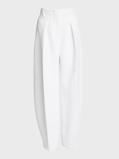 JACQUEMUS Le Pantalon Ovalo Pleated Wide-Leg Trousers