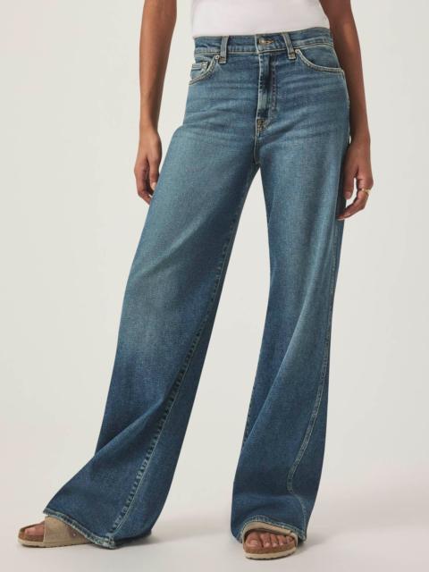 Splendid Medium Wash Slim Palazzo Jean