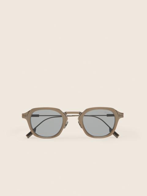 ZEGNA ANTIQUE GOLD TITANIUM SUNGLASSES