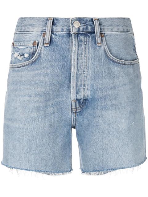 AGOLDE Riley distressed-finish jean shorts