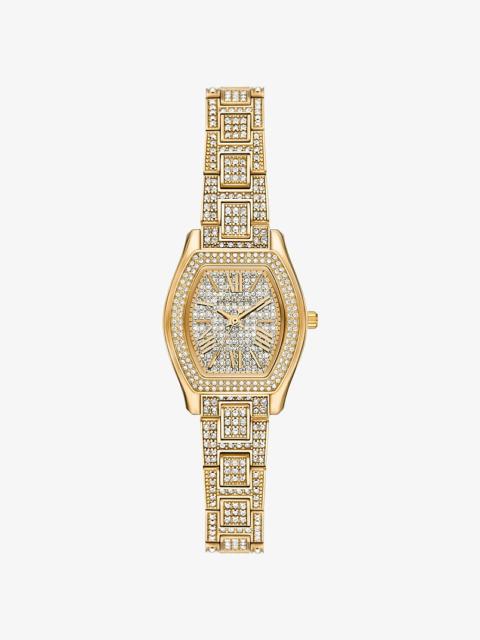 MICHAEL KORS Petite Chelsea Pavé Gold-Tone Watch