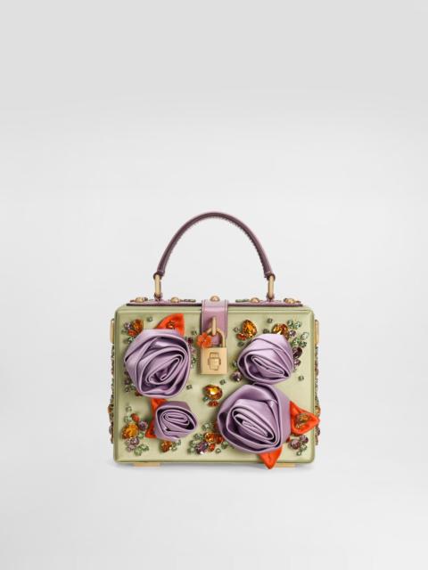 Dolce & Gabbana Dolce Box satin and patent leather handbag