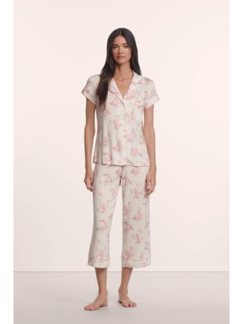 eberjey Gisele Printed TENCEL™ Modal Short Sleeve Cropped PJ Set