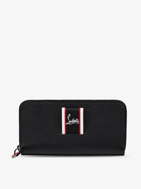 F.A.V. branded-tab grained-leather wallet