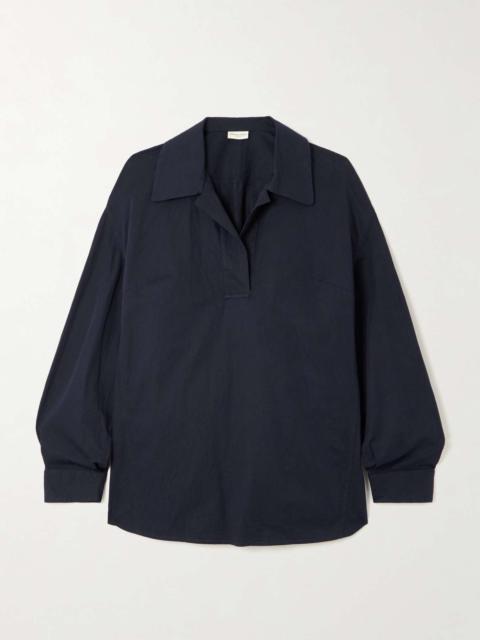 Oversized cotton-twill shirt