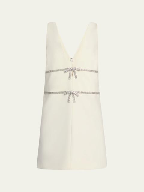 Cinq à Sept Chani Crystal Bow Mini Dress