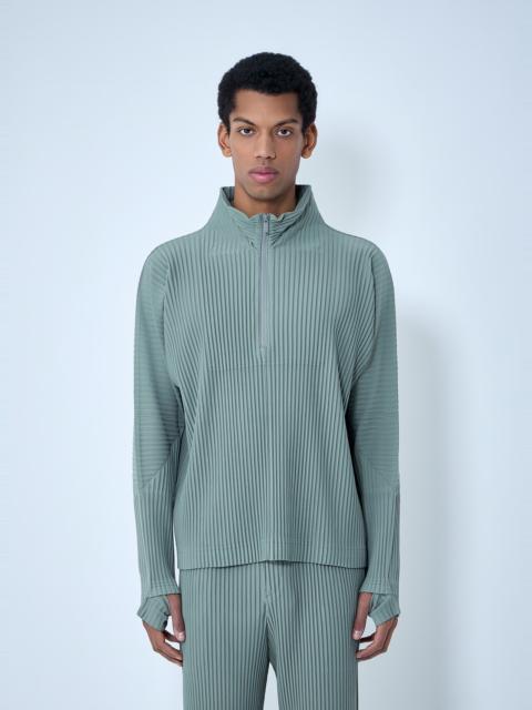 ISSEY MIYAKE Pleated Quater Zip-Up Sweatshirt