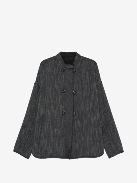 EMPORIO ARMANI double-breasted herringbone jacket