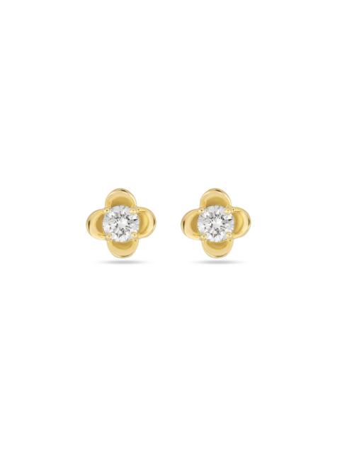 STONE AND STRAND Mini Clover Diamond Studs