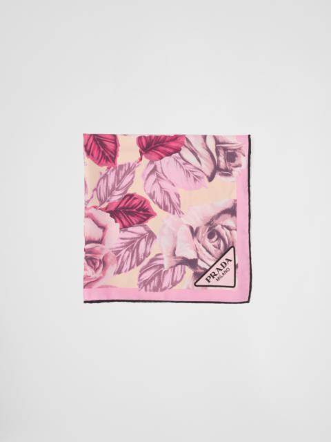 Prada Printed twill scarf