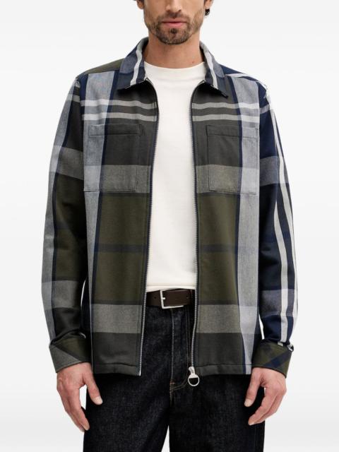 Barbour Lannich plaid zip shirt