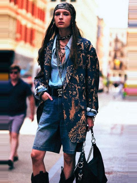 R13 OVERSIZED RAGGED BLAZER