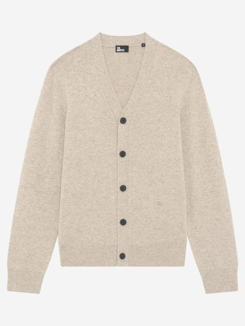 The Kooples BEIGE CASHMERE CARDIGAN