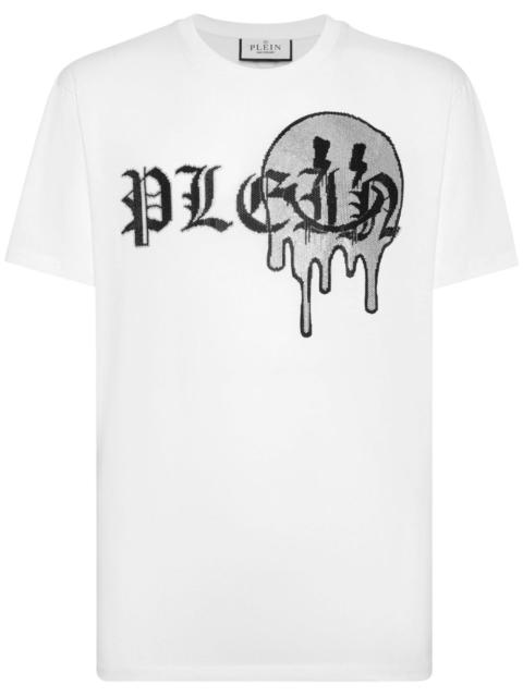 PHILIPP PLEIN rhinestone-logo cotton T-shirt