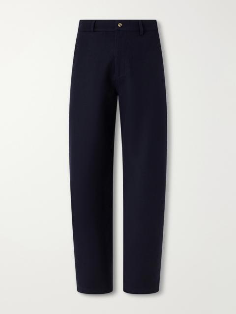 DE BONNE FACTURE Balloon Wide-Leg Wool and Cotton-Blend Trousers