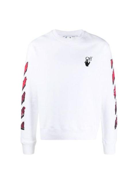 Off-White Men's SS21 Marker Arrows Crew Neck White OMBA025R21FLE0040125