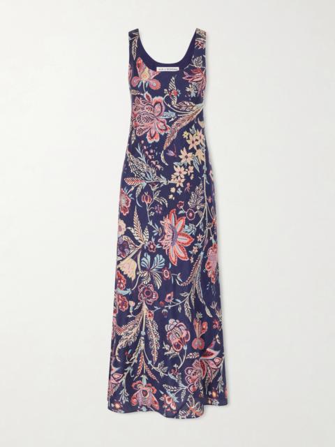 ALIX OF BOHEMIA Adele Mist Quatre Floral Patterned Silk Midi Dress