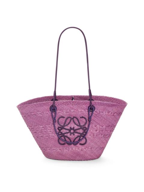 Loewe Anagram Basket bag in iraca palm and calfskin