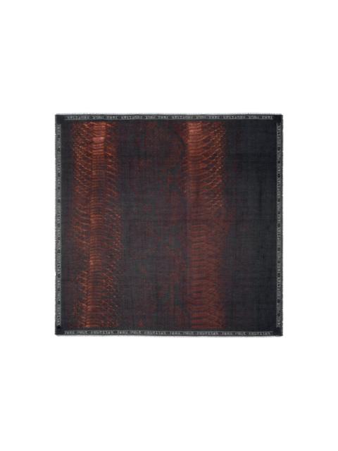 Jean Paul Gaultier python print logo scarf