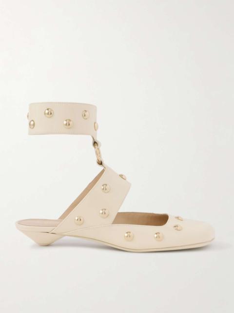 【関税&送料込】Chloe Ivory Leather Jade Sabot Chloé Ivory leather Jade sabot | gebnegozionline | REVERSIBLE