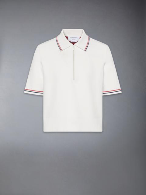 Thom Browne BROWNE 65 INTARSIA ZIP POLO