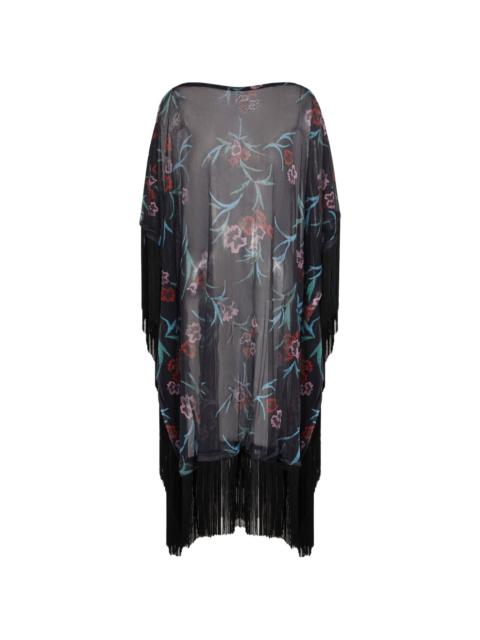 GIORGIO ARMANI floral-print silk chiffon scarf