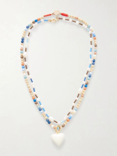 ROXANNE ASSOULIN Happy Baby gold-tone and multi-stone beaded necklace Multi