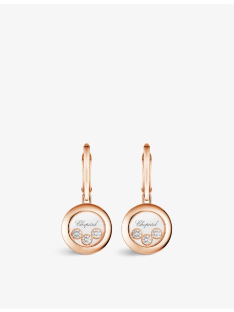 Chopard Happy Diamonds 18ct rose-gold and diamond earrings