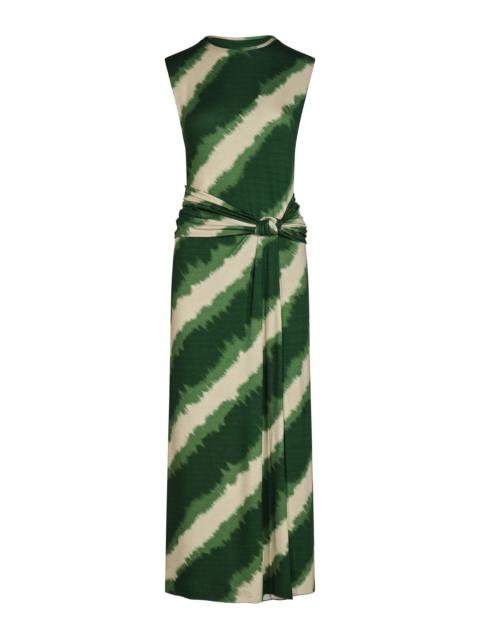 Johanna Ortiz Wrapped In Color Tie Dye Maxi Dress green
