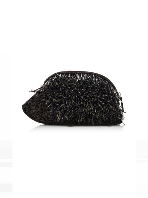 STAUD Porcupine Beaded Leather Clutch