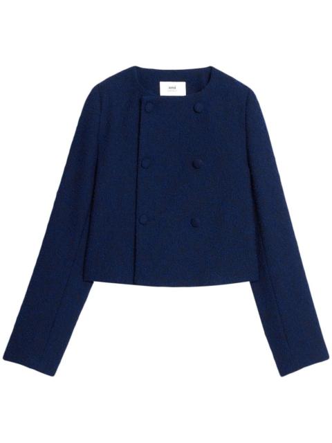 AMI Paris textured cropped jacket