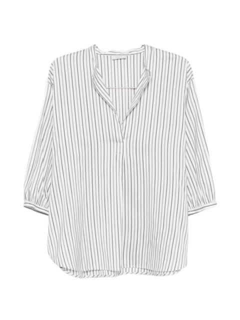 PESERICO striped cotton blouse