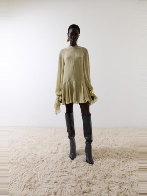 TERRAN MINI DRESS IN SAND GEORGETTE CHIFFON