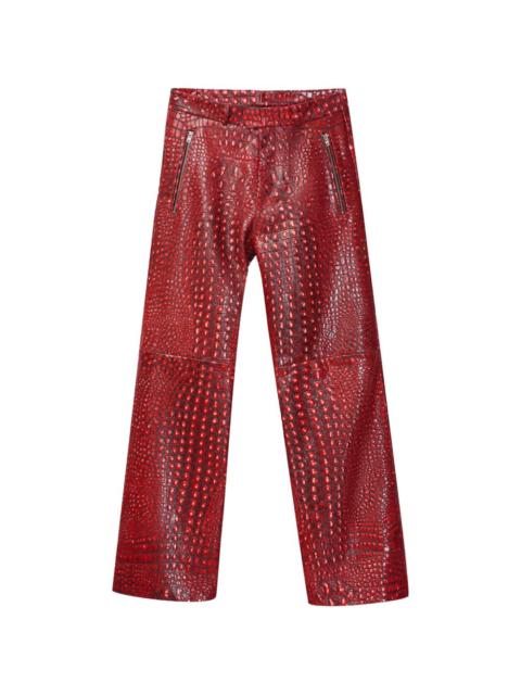CAMPERLAB zip leather trousers