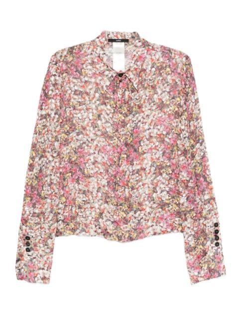 SAPIO floral-print long-sleeve shirt