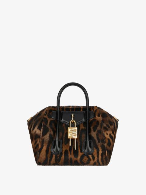 Givenchy MINI ANTIGONA LOCK BAG IN LEOPARD PRINT HAIRCALF