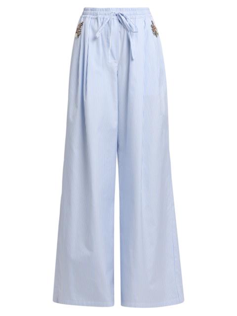 Dolce & Gabbana Women's Crystal-Embellished Cotton Drawstring Pants - Rigato