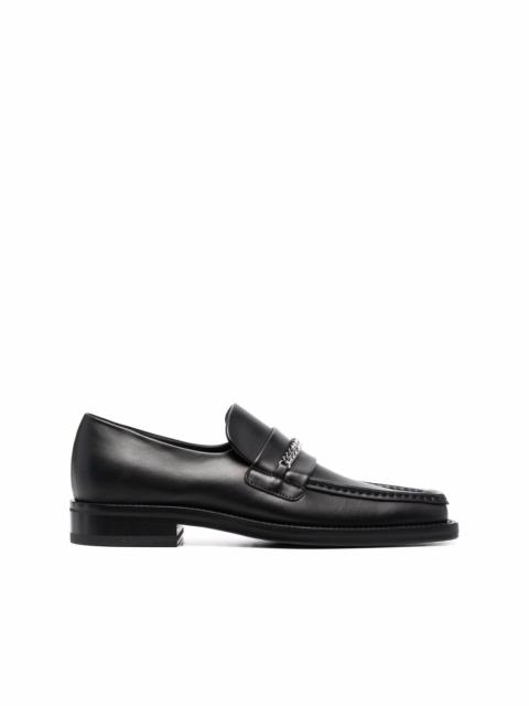 Martine Rose square-toe leather loafers