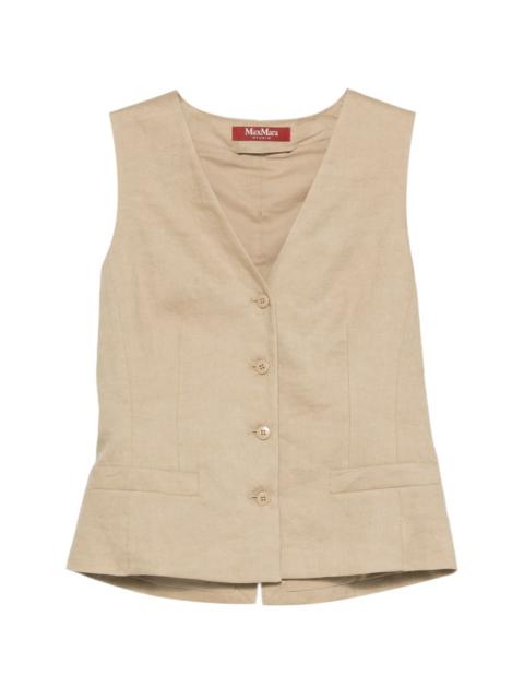 Max Mara Carnet V-neck button-up waistcoat