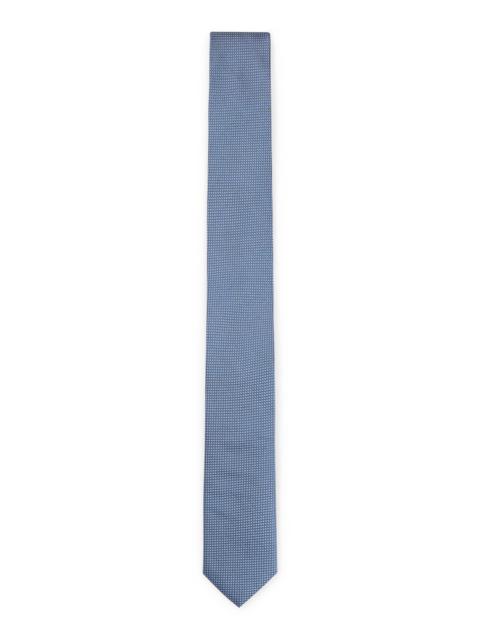 BOSS MICRO-PATTERNED TIE IN PURE SILK
