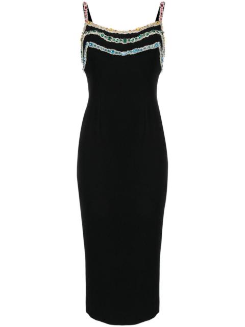 ZUHAIR MURAD crystal-embellished cady midi dress